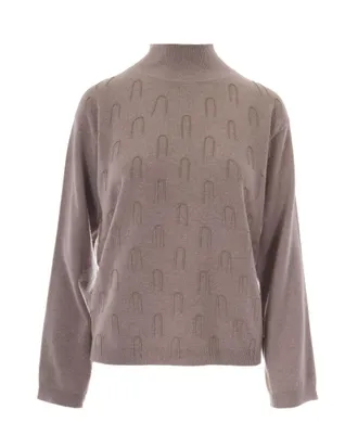 Fabiana Filippi Beige Knitted Turtle Neck Sweater