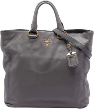 Prada Pre-owned Tote Bags, female, Gray, Size: ONE SIZE Pre-owned Vintage Tote Bag