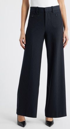 Frame Denim The Modernist Patch Pocket Pinstripe Pants in Navy Pinstripe at Nordstrom, Size 10
