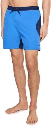 Nike Zip Color Block 7 Fully Lined Volley Mens Swimwear Blue Crystal : 2XL, Mesh/Nylon