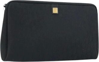 Dior Pre-owned Clutches, female, Black, Size: ONE SIZE Pre-owned Trotter Canvas Clutch