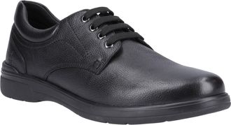 Hush Puppies Marco Leer Heren Zwart Veterschoenen