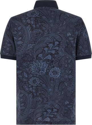 Etro Mens Blue Cotton Polo Shirt