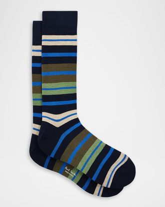 Paul Smith Mens Kean Stripe Crew Socks