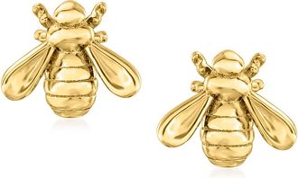 RS Pure by Ross-Simons 14kt Yellow Gold Bumblebee Stud Earrings