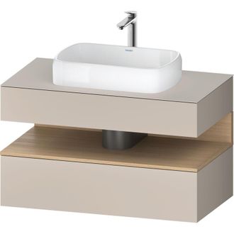 Duravit Duravit - Qatego Consola Mueble Bajo Lavabo, 1 Extra&iacute;ble, 1 Caj&oacute;n