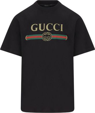 Gucci Black Regular Logo T-Shirt