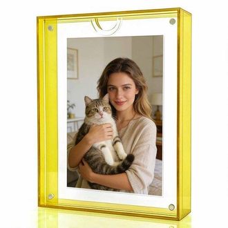 OEM Marco De Fotos Acr&iacute;lico, 15x20x4 Cm, Apto Para Fotos De 5 O 6 Pulgadas, Marco De Fotos Magn&eacute;tico De Mesa, Marco De Fotos De Pl&aacute;stico