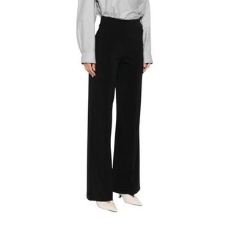 Patrizia Pepe Broeken, Dames, Zwart, M, Polyester, Wijde broek