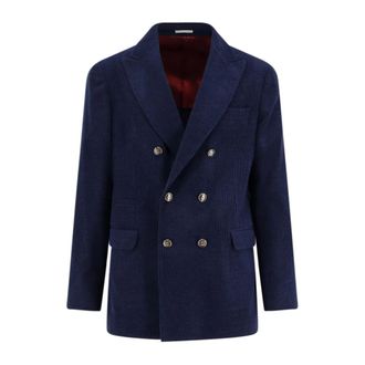 Brunello Cucinelli Hombre, Chaquetas, Azul, Talla: L