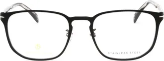 David Beckham DB7073F Oval Metal Frame Eyeglasses - Black