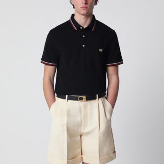 Valentino Polo nera con Vlogo Signature
