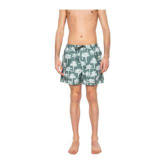 Only & Sons Onstedswim Short Palms AOP - - Swimwear - Uomo - Verde - S
