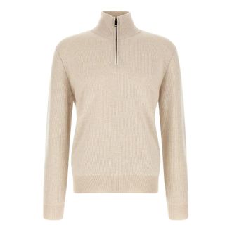 Brioni Truien & Vesten, Heren, Beige, 2Xl, Wol, Trui met hoge hals