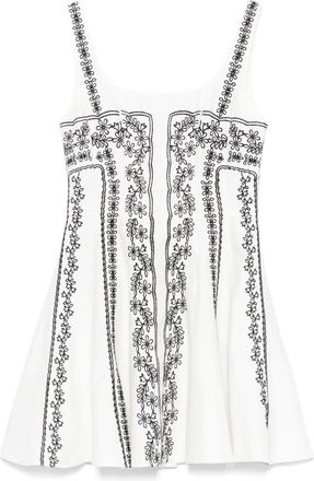 Maje Abito corto con ricamo - Bianco