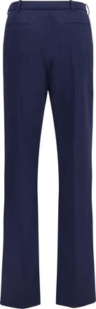 Balenciaga Womens Slim Tailored Pants Navy Merino Wool Ovis Aries Trousers