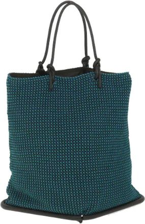 Bottega Veneta Pre-owned Tote Bags, female, Blue, Size: ONE SIZE Pre-owned Nylon Tote Bag