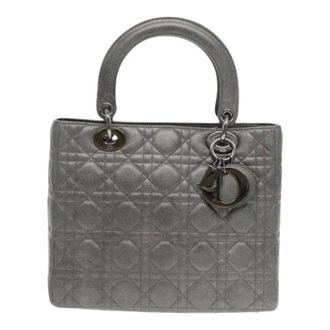 Dior Pre-owned Vintage Handtas - Dames - Pre-owned - Grijs - Maat: ONE Size Leer
