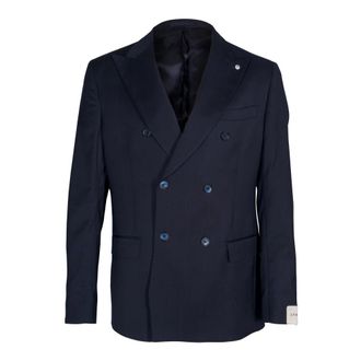 L.B.M. 1911 L.b.m. 1911, Heren, Pakken, Blauw, Maat: 2XL Wol