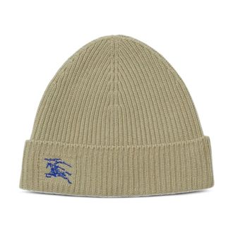 Burberry Geribbelde gebreide beanie - Dames - Hoeden - Beige - ONE Size - Accessoires