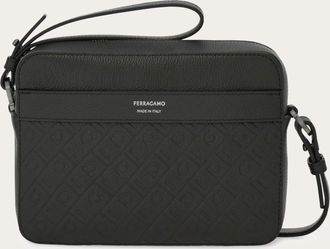 Ferragamo Men Ferragamo Monogram shoulder bag Black