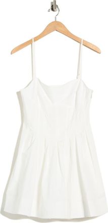 SIMKHAI Kitt Cotton Blend Fit & Flare Minidress in White at Nordstrom Rack, Size 12