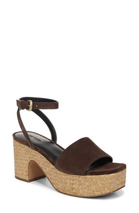 Vince Castella Ankle Strap Platform Sandal in Cacao Brown at Nordstrom, Size 5.5