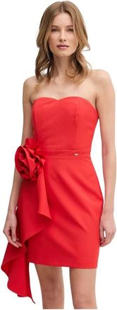Gaud&igrave; Floral Mini Jurk - Dames - Feestkleedjes - Rood - XS - Polyester - Kleedjes