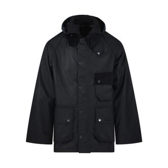Barbour Light Jackets, male, Black, XL, Modified Solway Waxed Jacket