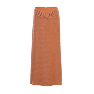 Johanna Ortiz Rokken, Dames, Oranje, M, Nylon, Perzik Maxi Rok