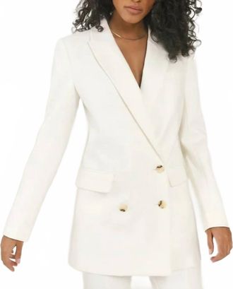 Something Navy Danielle Double Breasted Blazer In Ivory