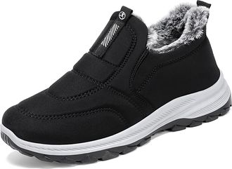 Generic Ankle Boots Wide Fit Women Orthopedic Boots for Women Waterproof Boot Fur Lined Winter Boot Waterproof Snow Warm Booties Slip on Wide Fit Walking Shoe