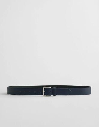 GANT Mens GANT Mens Leather Belt - 410 Marine - Navy - Size: L-XL