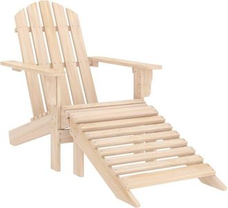 vidaXL Vidaxl - Silla Jard&iacute;n Adirondack Con Otomana Madera Maciza De Abeto