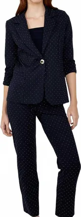 Frank Lyman Design Womens Sparkle Blazer In Navy