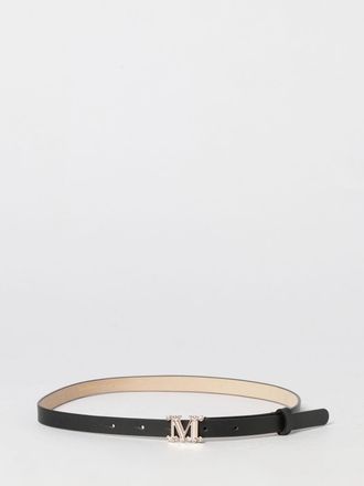 Max Mara Cintura in pelle con fibbia logo