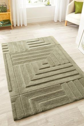 Origin Store Maze Rug in Olive | Size: 200 cm x 290 cm