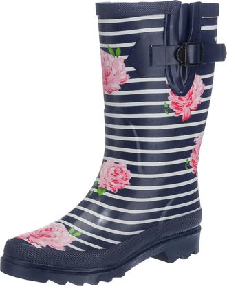 Beck Womens Stripes Wellington rain boots