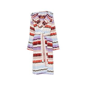 Missoni Home Zigzag-pattern Hooded Cotton Bathrobe