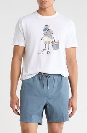 Brooks Brothers USA Henry Cotton Graphic T-Shirt in White Multi at Nordstrom Rack, Size Xx-Large