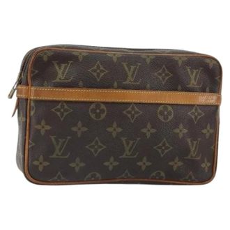 Louis Vuitton Pre-owned Clutches, female, Brown, Size: ONE SIZE Pre-owned Canvas Clutch