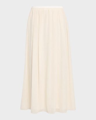 PESERICO Lightweight A-Line Midi Skirt