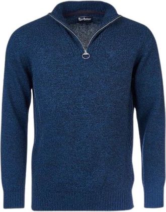 Barbour Essential Lamswol Ronde Hals - Heren - Ronde hals truien - Blauw - M - Wol - Truien & Vesten