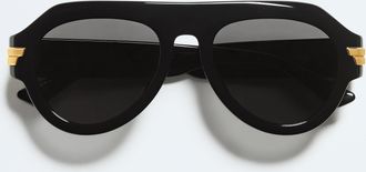 Bottega Veneta Occhiali da sole aviator Mitre - Nero - Unisex - U