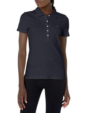 Tommy Hilfiger Womens Classic Polo (Standard and Plus Size) Shirt, Navy, XXL