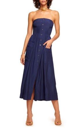 Ramy Brook Blair Strapless Midi Dress in Spring Navy at Nordstrom Rack, Size X-Small