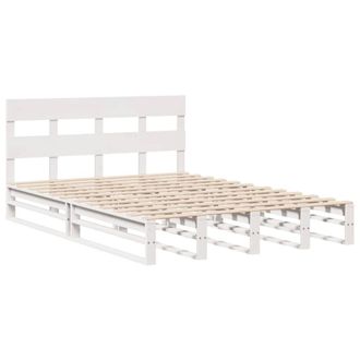 Berkfield Home Beautiful Bed Frame without Mattress White 140x200 cm Solid Wood Pine
