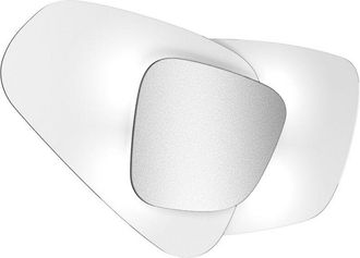 Top-Light Plafoniera vetro top light strategy 1196 plp e27 led lampada soffitto parete, finitura metallo grigio