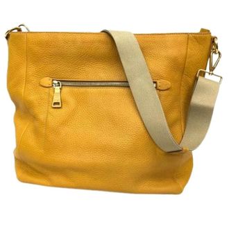 Prada Pre-owned Cross Body Bags, female, Yellow, Size: ONE SIZE Pre-owned Vintage Shoulder Bag