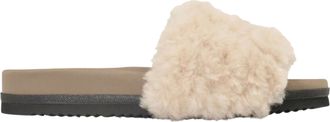 Roam Cloud Shearling Slider In Natural Shearling